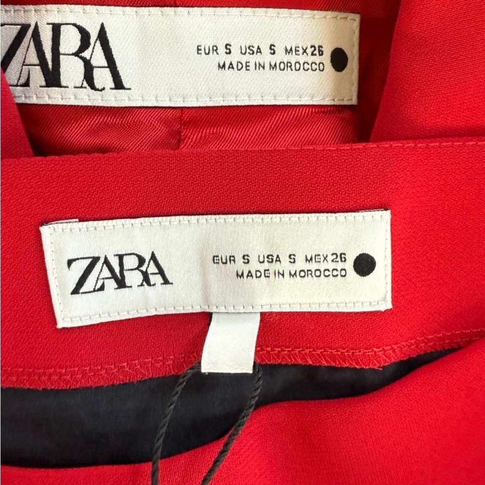 Zara Women's Red Blazer with Skirt - Picture 11 of 12